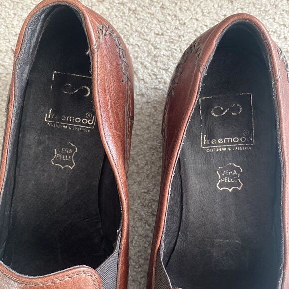 Freemood Women’s Brown Genuine Leather Retro Vintage Loafers Size EU35 / US4.5 - Picture 7 of 10